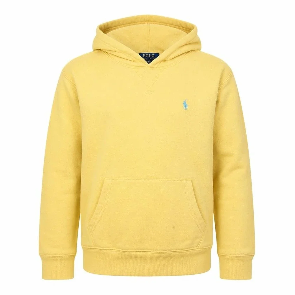 Polo Ralph Lauren Hoodie Boys L Yellow Hooded Embroidered Pony Preppy School